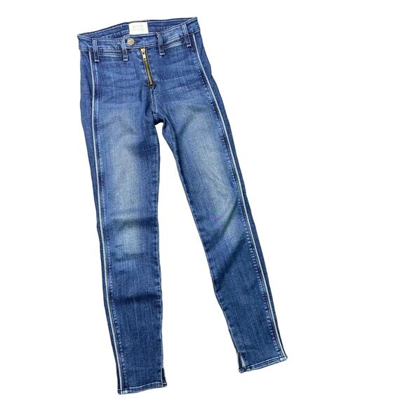 MCGUIRE DENIM | sz 24 Women's Medium Wash Exposed Zipper Gotham Slim Jeans - Picture 2 of 11